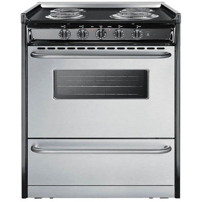 Summit Professional 30-Inch 4-Burner Slide-In Electric Range