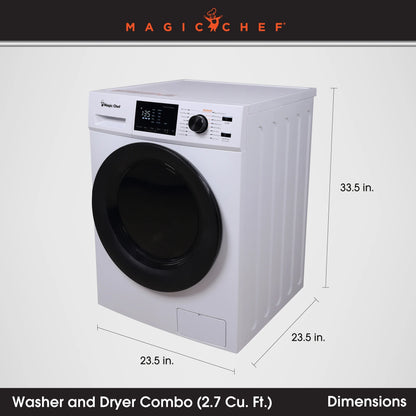 Magic Chef 2.7 cu. ft. White All in One Ventless Washer Dryer Combo in White