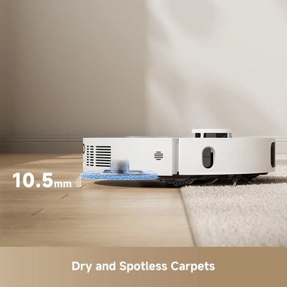 MOVA Robot P10 Pro Ultra Vacuum and Mop,  13,000Pa Suction 140°F Hot Water Auto Mop Washing & Drying, Dual Spinning Extenable Mop,10.5mm Lifting for Carpet, 360°Obstacle Avoidance, App Control