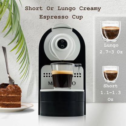 Mixpresso Espresso Machine for Nespresso Compatible Capsule, Single Serve Coffee Maker Programmable for Espresso Pods, Premium Italian 19 Bar High Pressure Pump 27oz 1400w Black Coffee Maker