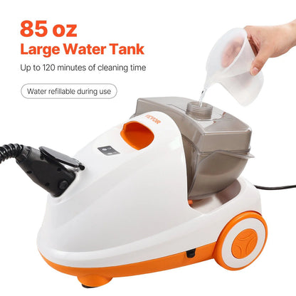 Professional 2000W Steam Cleaner Multipurpose, 51oz Tank & 27 Tools, Heavy Duty Sanitizing Steamer for Hardwood, Car Interiors, Windows, Kitchen Appliances