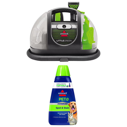 BISSELL Little Green Portable Deep Cleaner, for Carpet, Upholstery, and Auto, Lightweight, Strong Suction, Large Tank Capacity, 3369, Green