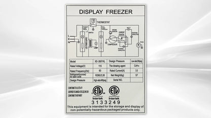 Cooler Depot 39 In. 6.7 Cu.ft Ice Cream Freezer XS-260YXL, NSF Certified