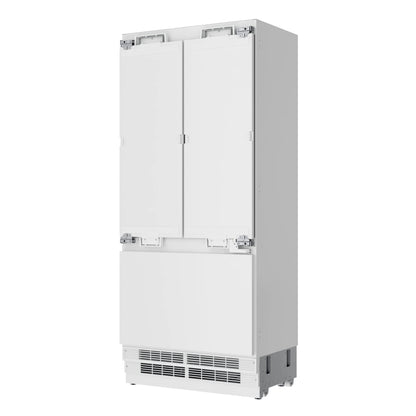 36 In. Panel Ready French Door Refrigerator With Ice maker, water dispenser, Frost Free . 19.6 total cubic feet