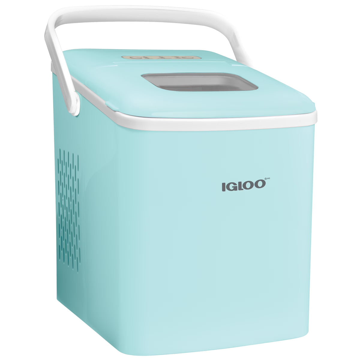 Igloo Handled Automatic Ice Machine Self Cleaning Countertop Ice Maker with Scoop, Aqua