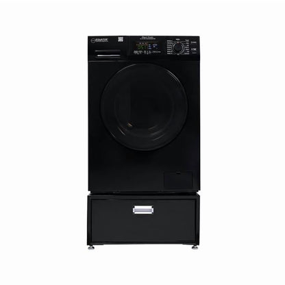 All-in-one Washer Dryer Ventless BUILTIN 0-CLEARANCE 15lbs 110V 1400RPM+Pedestal