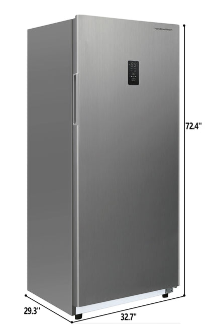 Hamilton Beach, 20 Cu. Ft. Upright Convertible Refrigerator/Freezer, Frost Free, Stainless Steel, HBFRF2099