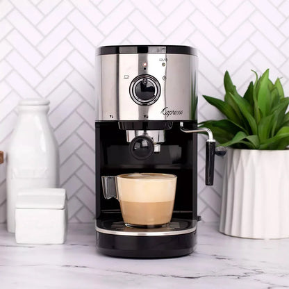 Capresso 12005 Compact Espresso and Cappuccino Machine - Black/Stainless
