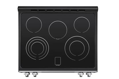 Kenmore 5.6 Cu. Ft. Front-Control 5 Element Electric Range Stove 240 Volts with Dual Ring Elements, Steam Clean, Precision Set Controls