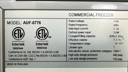 Cooler Depot 27.5 In. 7.2 Cu.ft Stainless Steel Undercounter Freezer AUF-0776 NSF ETL Certified