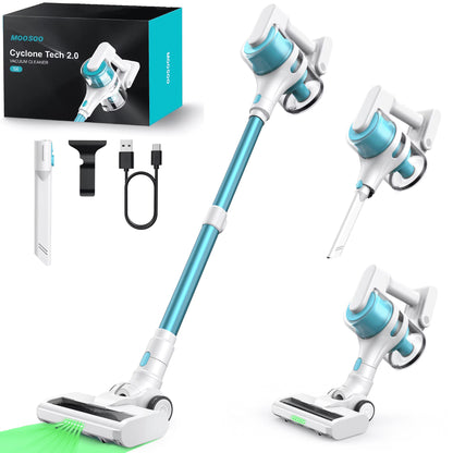 Lightweight Cordless Vacuum with Brushless Motor, 40 mins max runtime, Stick Vacuum for Hard Floor Carpet Pet Hair With Type-C Charging