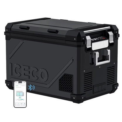 APL55 Aluminum Dual Zone 58QT Portable Cooler Black