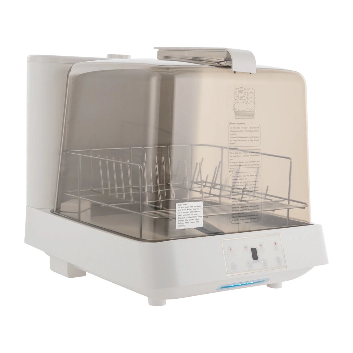 TFCFL 800W Portable Mini Dishwasher Countertop Dish Washing Machine w/ Washing Programs