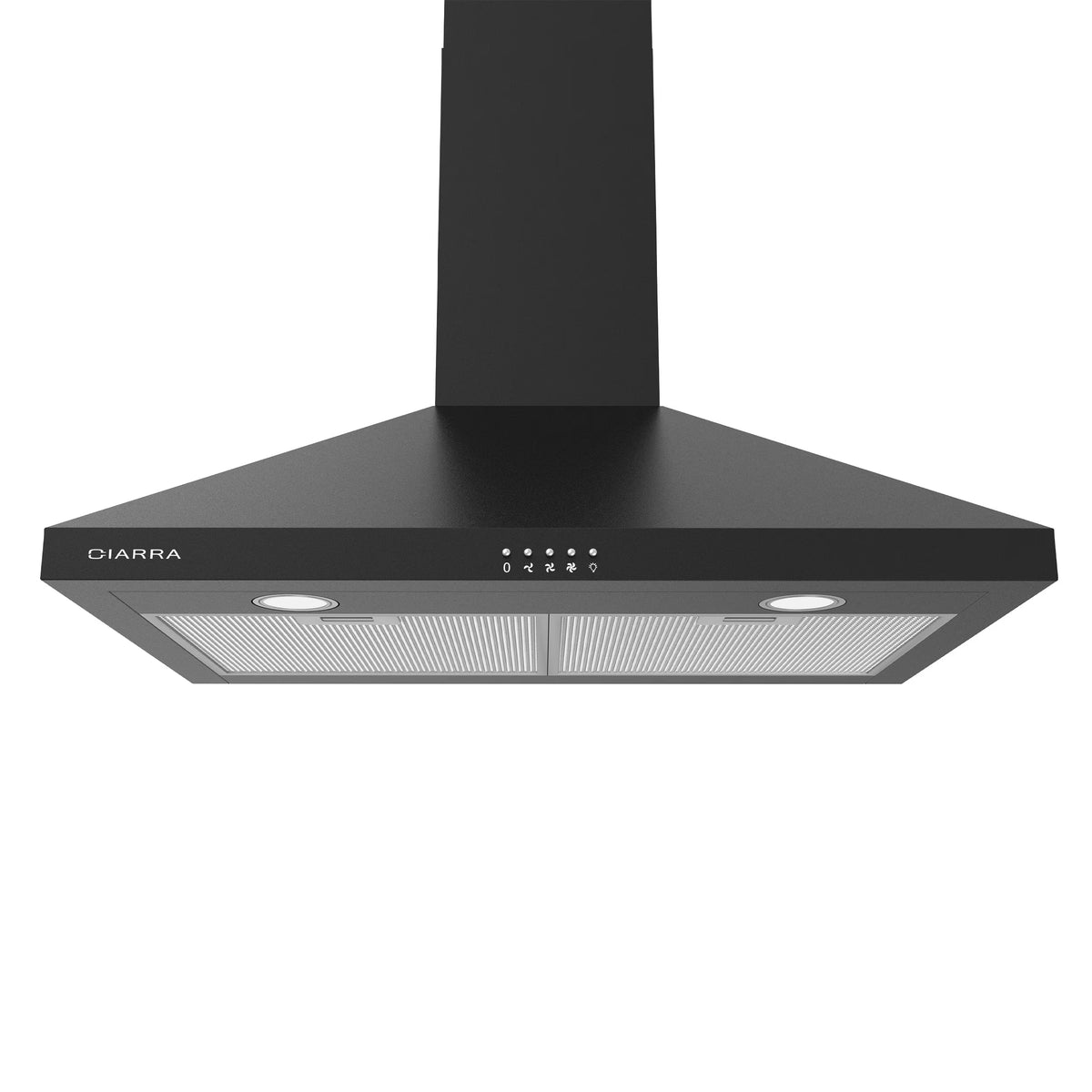 CIARRA Black Range Hood 30 inch Wall Mount Vent Hood Ductless Ducted Convertible CAB206P75