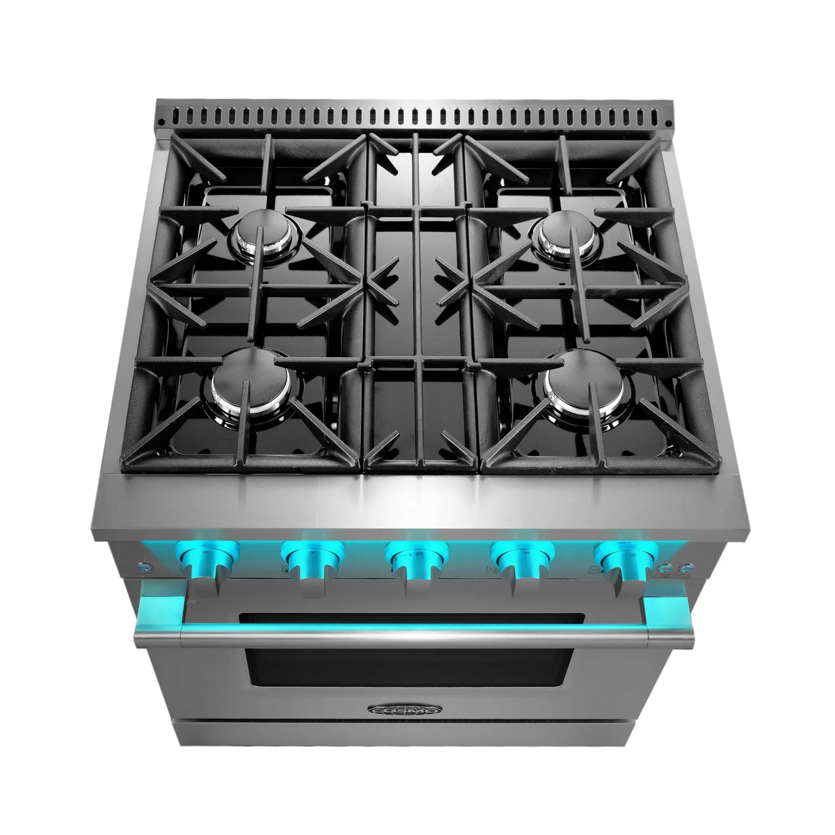 30 in. 3.5 cu. ft. Gas Range with 4 Burners in Stainless Steel