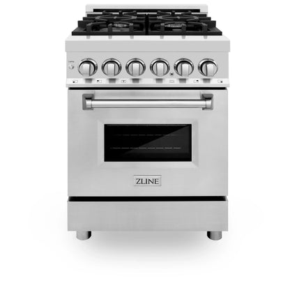 ZLINE 24" Professional Dual Fuel Range with Color Door Options (RA24)