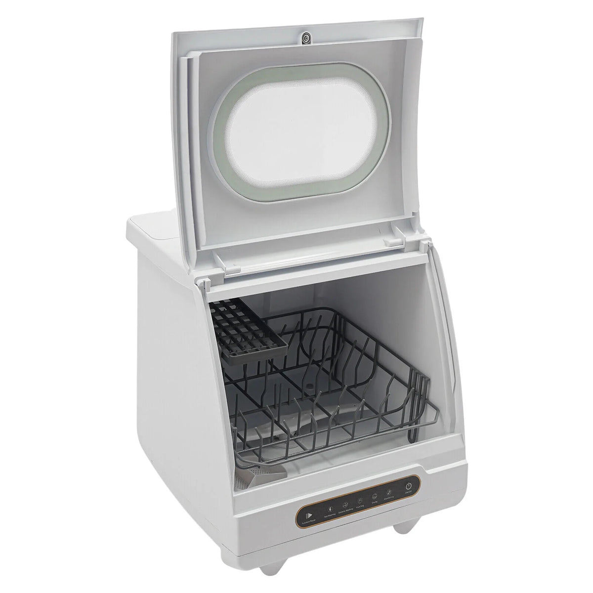 1200W mini Portable Countertop Dishwasher 360�� Rotating Deep Cleaning Dishwasher