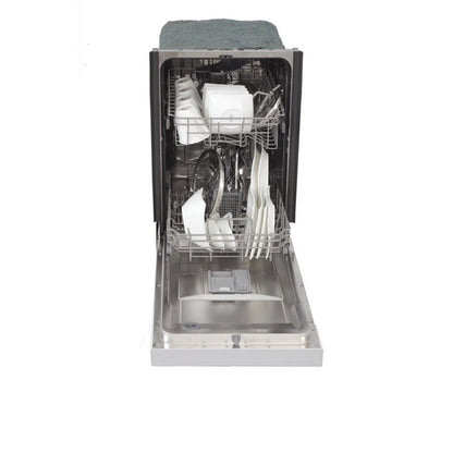 Pemberly Row 18" Stainless Steel Front Control Dishwashers in Silver
