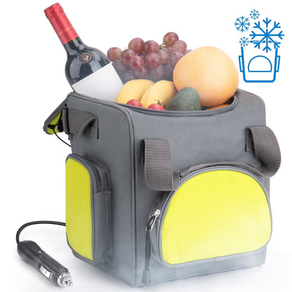 Paffenery 15 Quarts Car Cooler Plug in, 16L Small Electric Cooler, 12V Mini Car Fridge Portable Refrigerator for Camping
