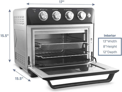 Elite Gourmet Deluxe 25L Air Fryer Oven (Black)