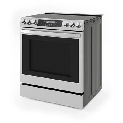 Midea 30-In Slide-In Electric Range with Wi-Fi Connectivity and Fan Convection, Stainless Steel,  MES30S2AST