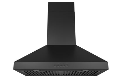 Hauslane Chef Series Pro Model WM-530 30" Convertible  Wall Mount Chimney Range Hood 120V in Matte Black