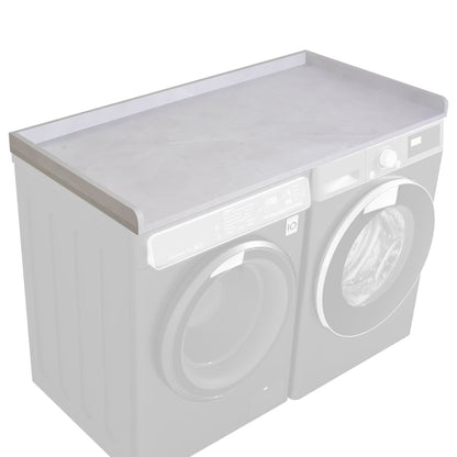 Kaboon Washer Dryer Countertop with Edge Rails, 27.5" x 54", Light Walnut