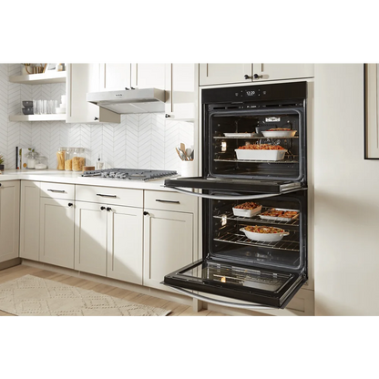 Whirlpool 30 Inch Double Thermal Self Clean Oven WOED5030LW