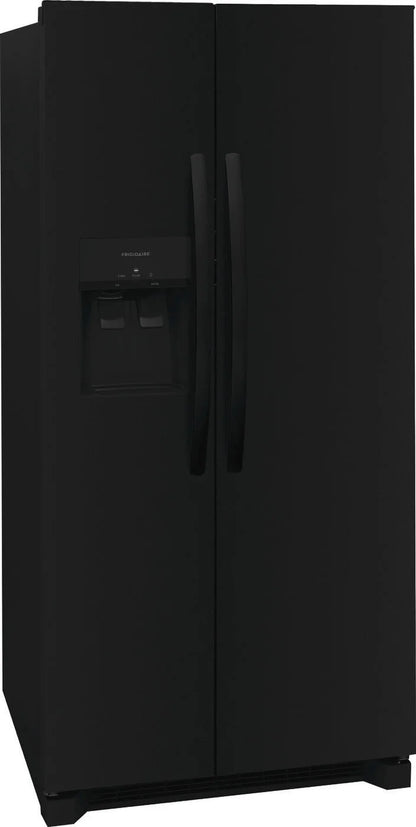 Frigidaire 22.3 Standard-Depth Side by Side Refrigerator, Black