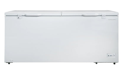 Hamilton Beach 25 Cu. Ft. Chest Freezer, 2 Doors, Garage Ready, White