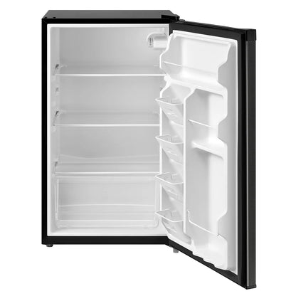 Mainstays 4. 4 Cu. ft. Single Door Mini Refrigerator, Stainless Steel Look