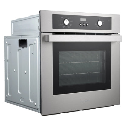 Cosmo 3 Piece Kitchen Appliance Package With 36" Electric Cooktop 36" Wall Mount Range Hood 24" Single Electric Wall Oven Kitchen Appliance Bundles
