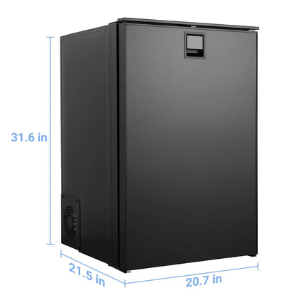 Smad 3.8 Cu ft 12/24V RV Refrigerator 110L DC Compact Portable Fridge with Freezer