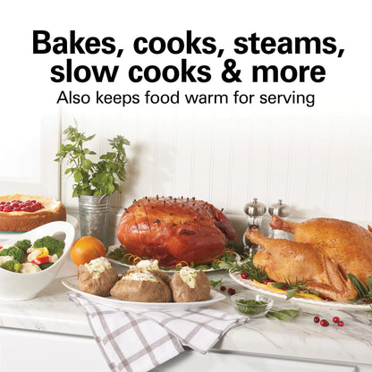Hamilton Beach 20 Quart Electric Roaster Oven with Removable Pan, Black