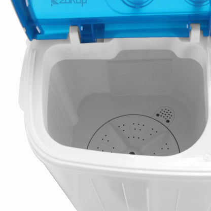 Compact Twin Tub with Built-in Drain Pump 13Lbs Semi-automatic Twin Tube Washing Machine