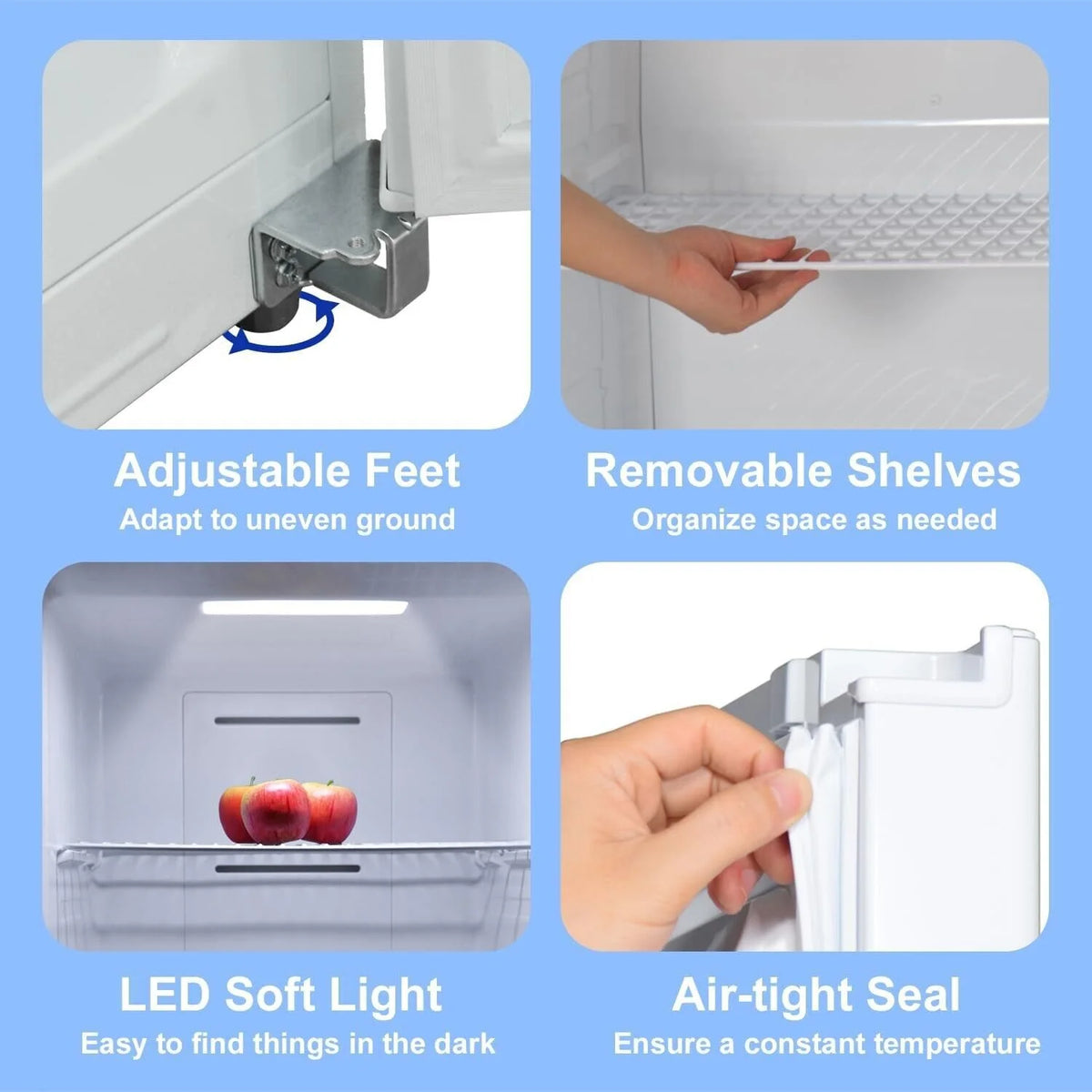Smeta 13.8 Cuft Dual Mode Digital Control Convertible Uprigh Freezer/Refrigerator