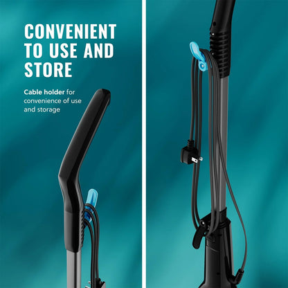 Pursteam ScrubMaster Steam Mop with Dual Scrubbing Head, LED Headlights, Adjustable Steam Control, Anti-Slip Swivel Head, Cable Holder & Upright Lock