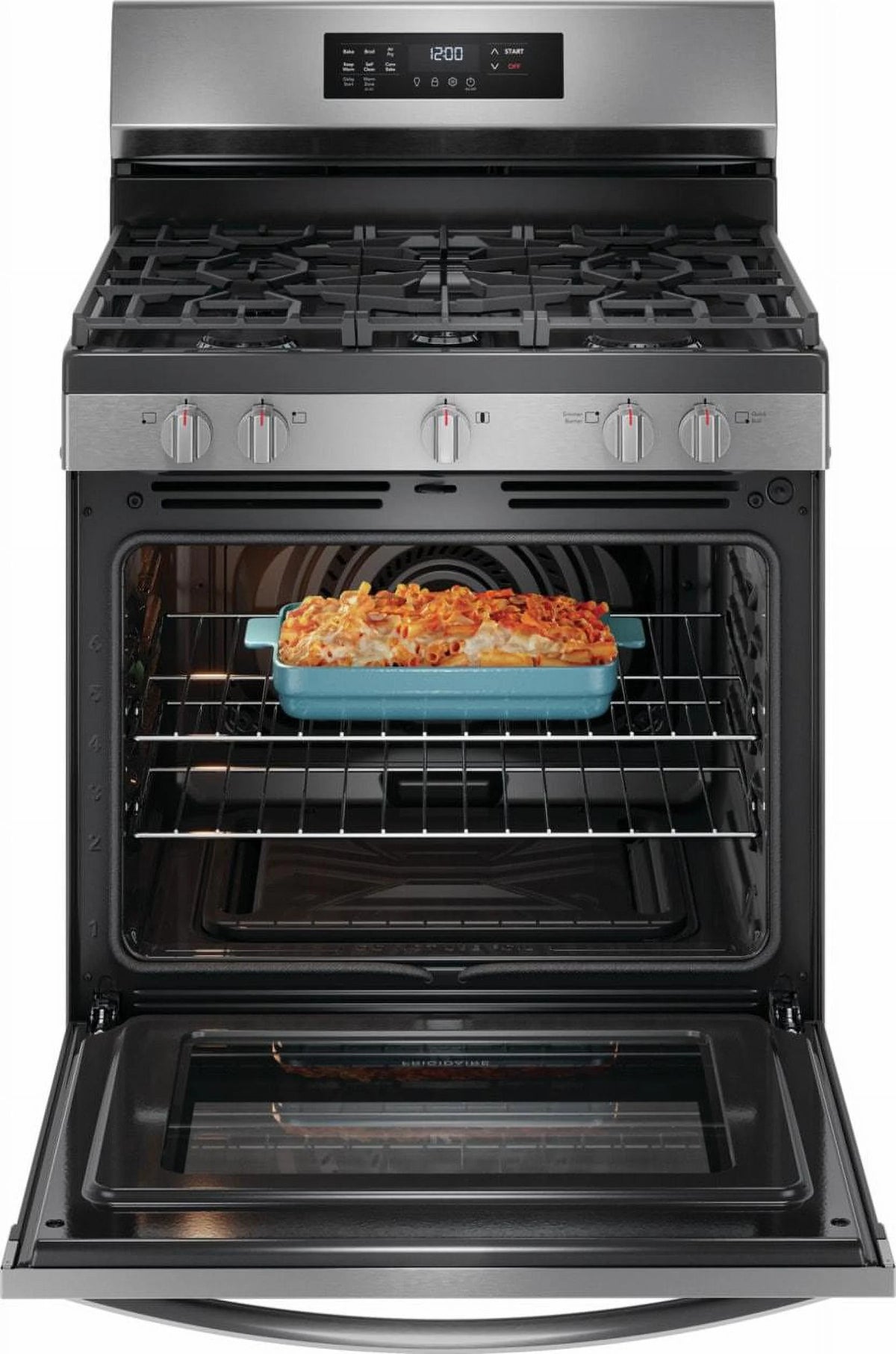 Frigidaire FCRG3083AS 30" Wide Slide-In Gas Range with Air Fry, Stainless Steel