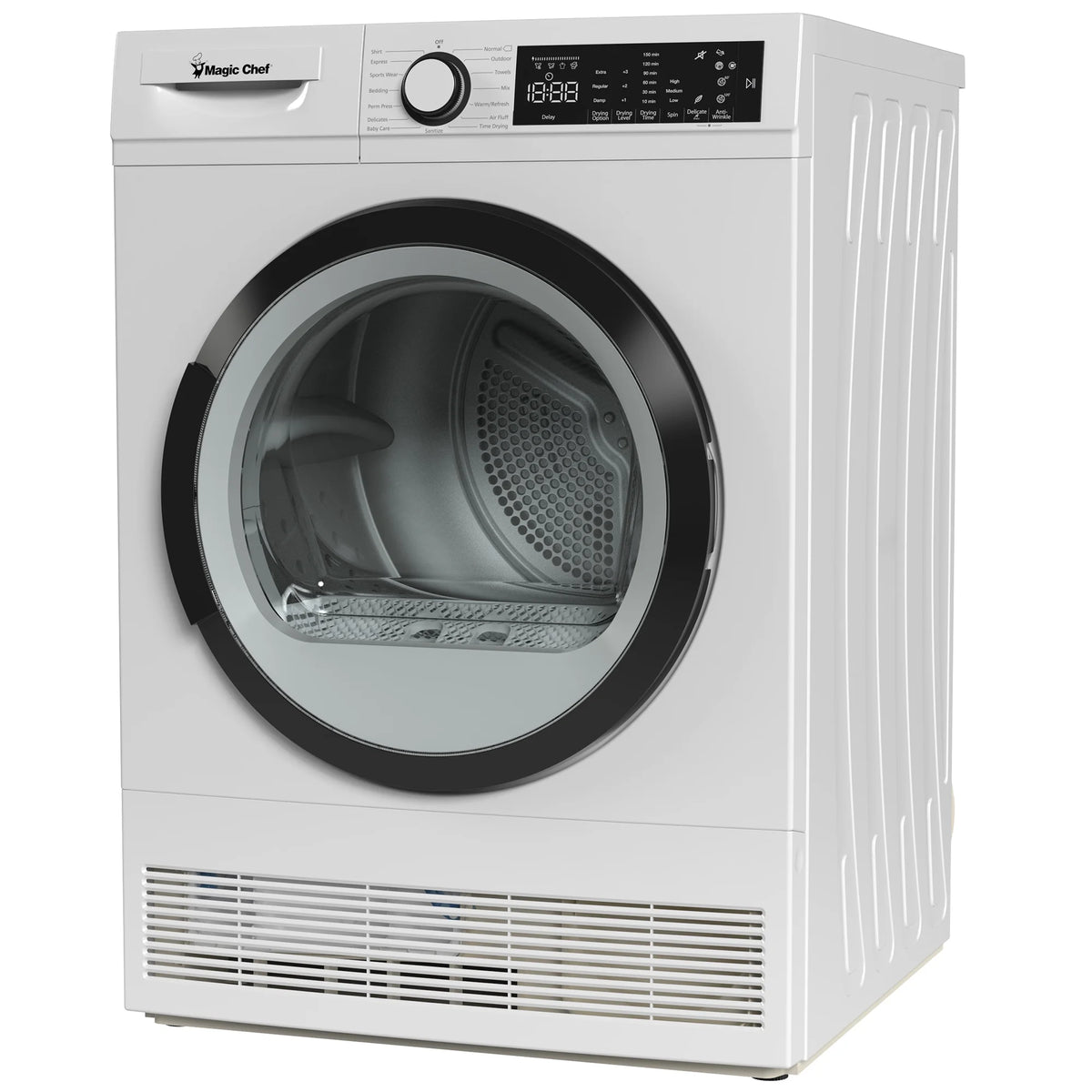 Magic Chef 4.0 cu. ft. Ventless, Condensing Front Load Stackable Electric Dryer, 24 in. in White in White
