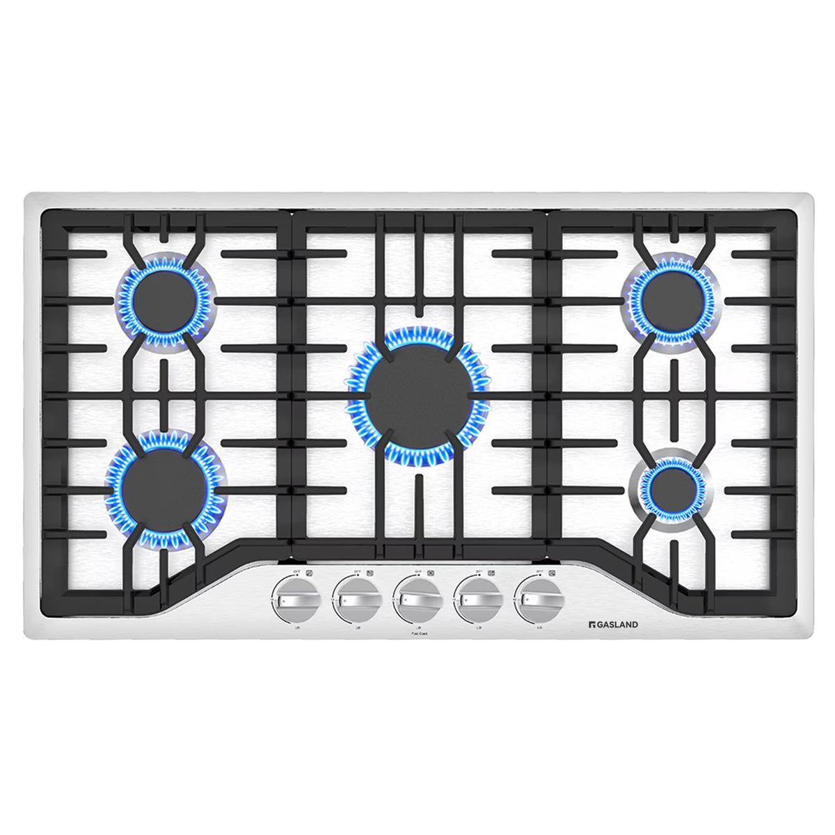 Gasland Chef 36 in. NG/LPG Convertible Gas Cooktop in Stainless Steel with 5 Burners