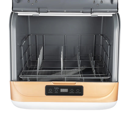 Compact Countertop Dishwasher Portable Mini Dish Washer 4 Washing Programs 110V