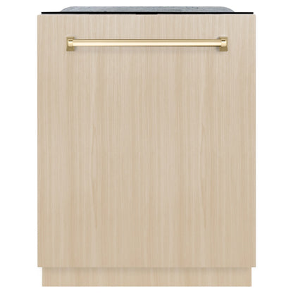 Zline Dwmtz-24-G 24" Wide 16 Place Setting Built-In Panel Ready Top Control Dishwasher -
