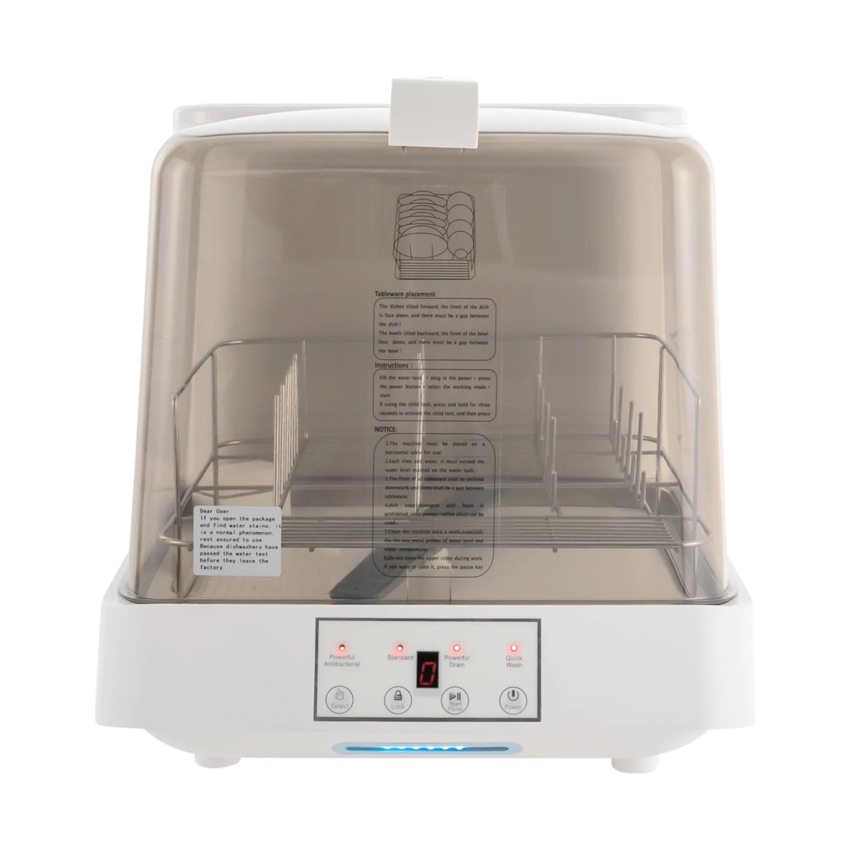 Portable Countertop Dishwasher, Automatic Dishwashing with Tank, Mini Dishwasher for Apartments, Dorms, Apartments, Dormitories, Boats