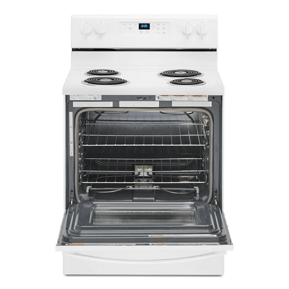 WHIRLPOOL WFC315S0JW 30" freestanding coil electric range