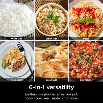 Ninja Foodi 6.5 qt Everyday PossibleCooker, Stainless Steel/White, Multi Cooker, Slow Cooker, MC1100