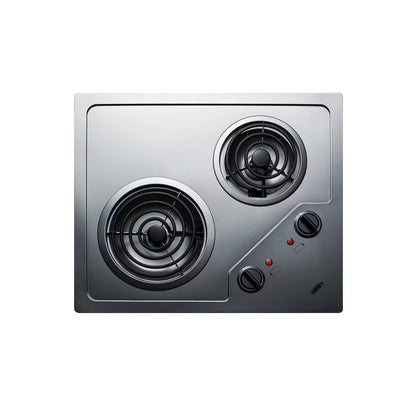 21" Wide 115V 2-Burner Coil Cooktop