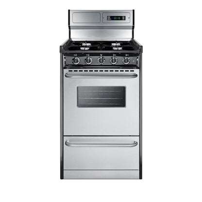 20" Wide Gas Range, Open Burners