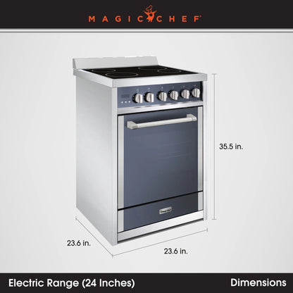 Magic Chef 2.2 cu. ft. Electric Range with Convection in Stainless Steel in Stainless Steel