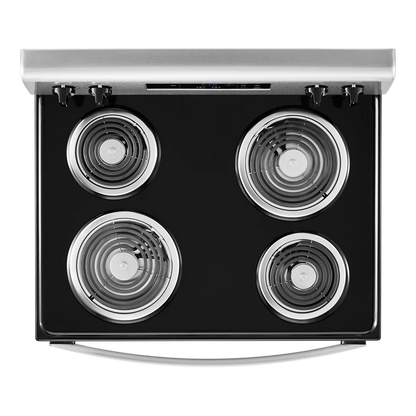 WHIRLPOOL WFC150M0JW 30" freestanding coil electric range