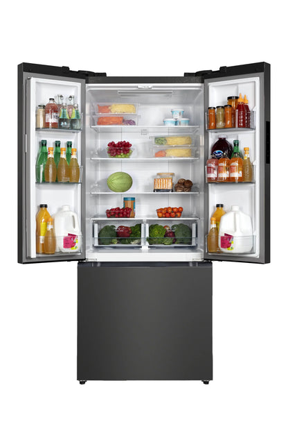 Hamilton Beach, 16.6 Cu. Ft. French Door Refrigerator, Black Stainless